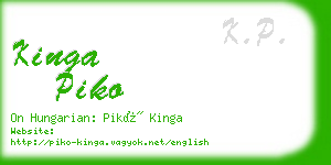 kinga piko business card